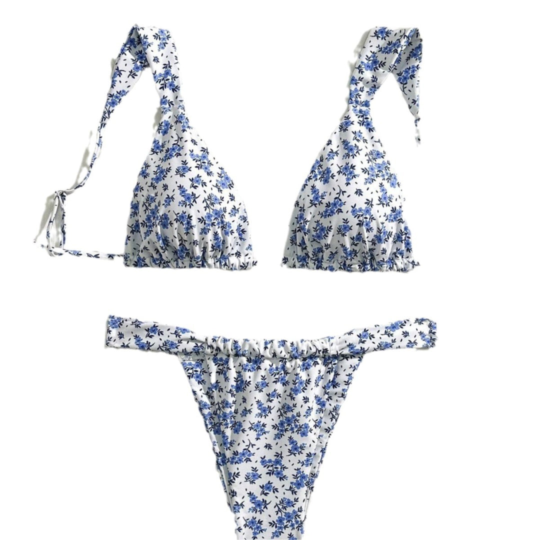 Damen Triangel-Bikini mit floralen Mustern und verstellbaren Trägern Echo Archiv