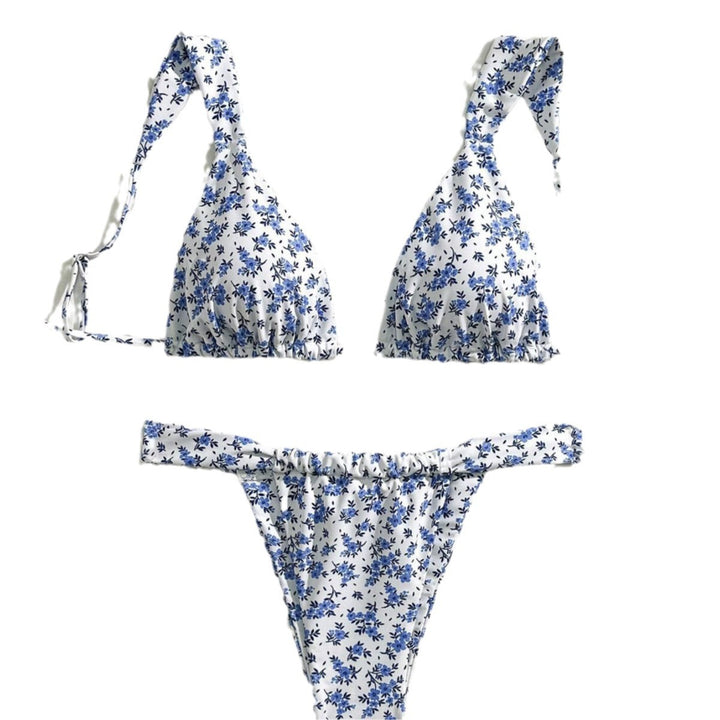 Damen Triangel-Bikini mit floralen Mustern und verstellbaren Trägern Echo Archiv