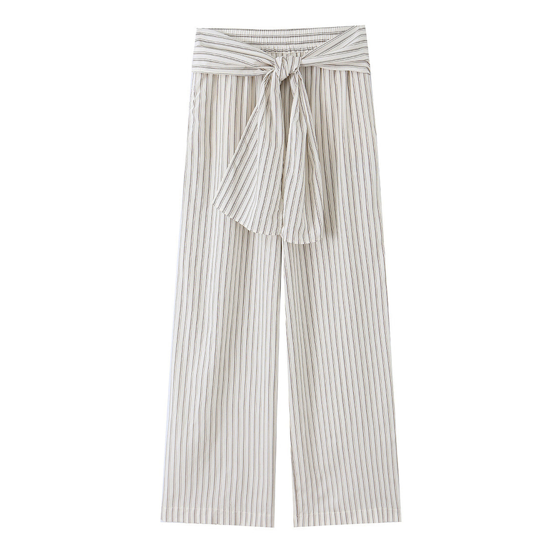 Damen Hochtaillierte weite Palazzohose mit Bindegürtel Echo Archiv