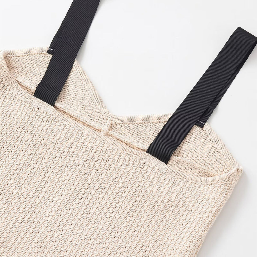 Damen Crop-Top mit elegantem V-Ausschnitt und raffinierter Struktur Echo Archiv