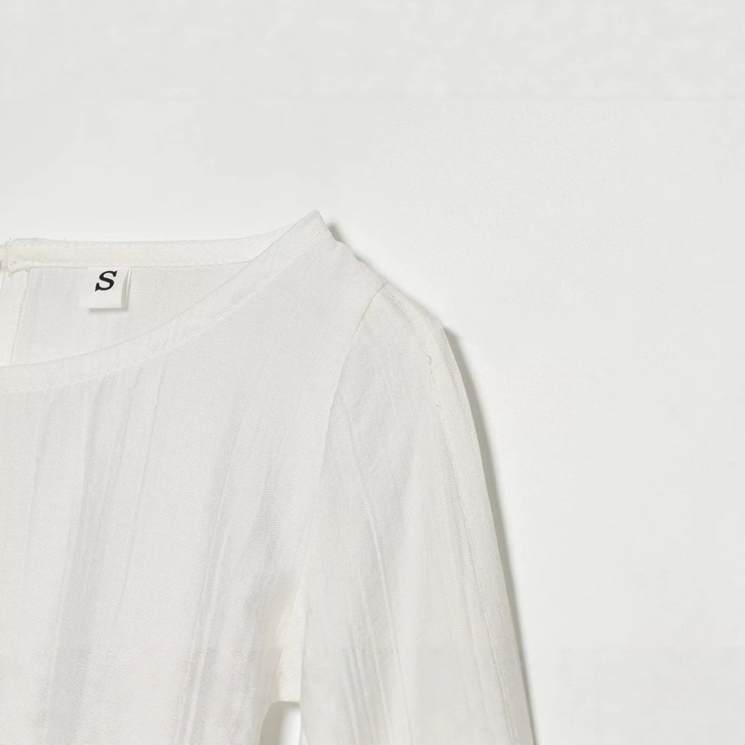 Damen Oversize-Bluse mit Ballonärmeln und Manschetten Echo Archiv
