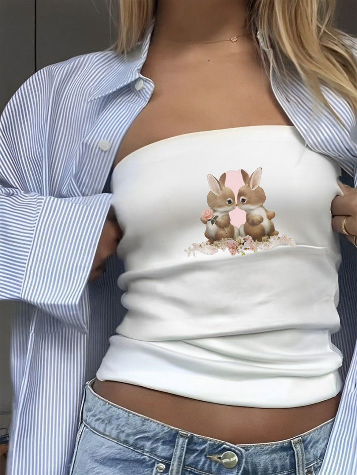 Damen Bandeau-Oberteil mit sportlichem Frankreich-Design Echo Archiv