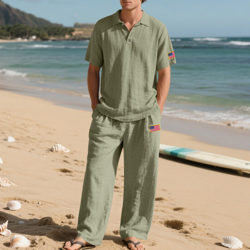 Herren lässiges Strand-Outfit aus leichtem und atmungsaktivem Stoff Echoarchiv