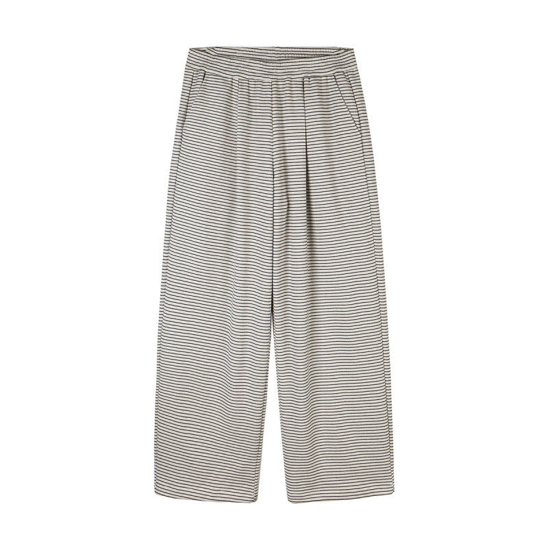 Damen Culotte-Hose mit weitem Bein, hohem Bund und feinem Streifenmuster Echo Archiv