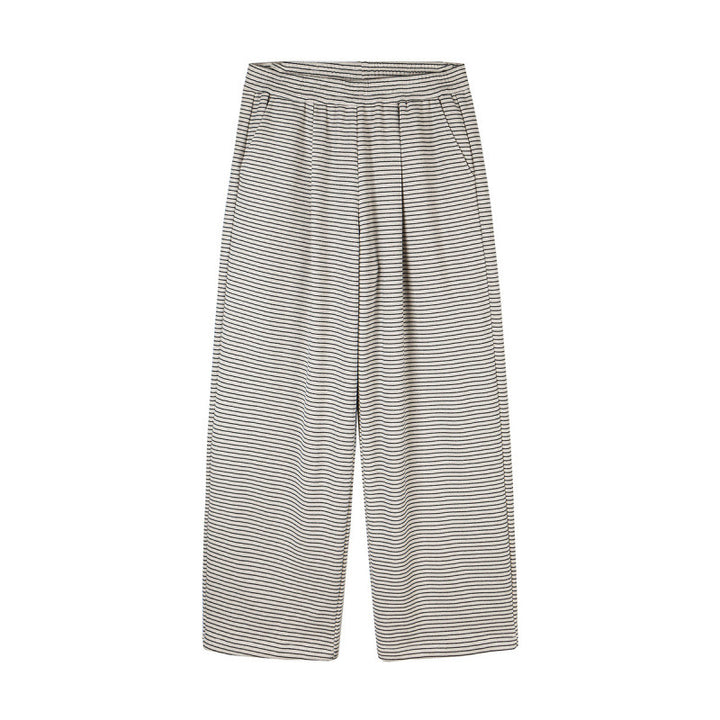 Damen Culotte-Hose mit weitem Bein, hohem Bund und feinem Streifenmuster Echo Archiv