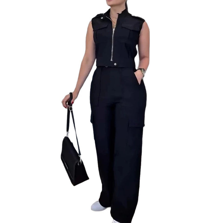 Damen Cargo-Jumpsuit mit kurzem Oberteil und praktischen Taschen Echo Archiv