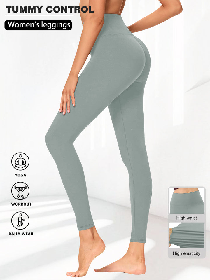 Damen Hohe Taillen Yoga-Leggings mit Bauchkontrolle und hohem Stretch echoarchiv-