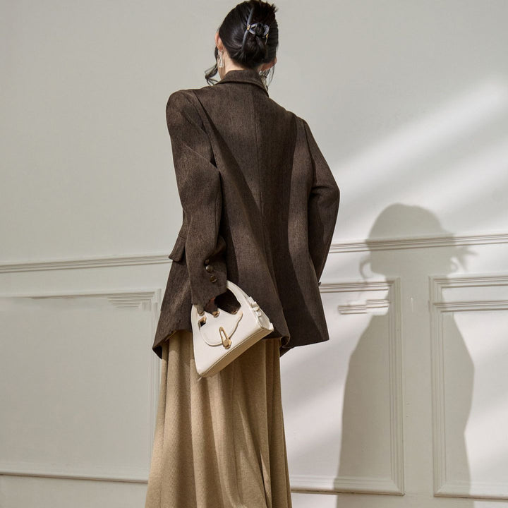 Damen Eleganter und vielseitiger Blazer mit Taillengürtel Echoarchiv