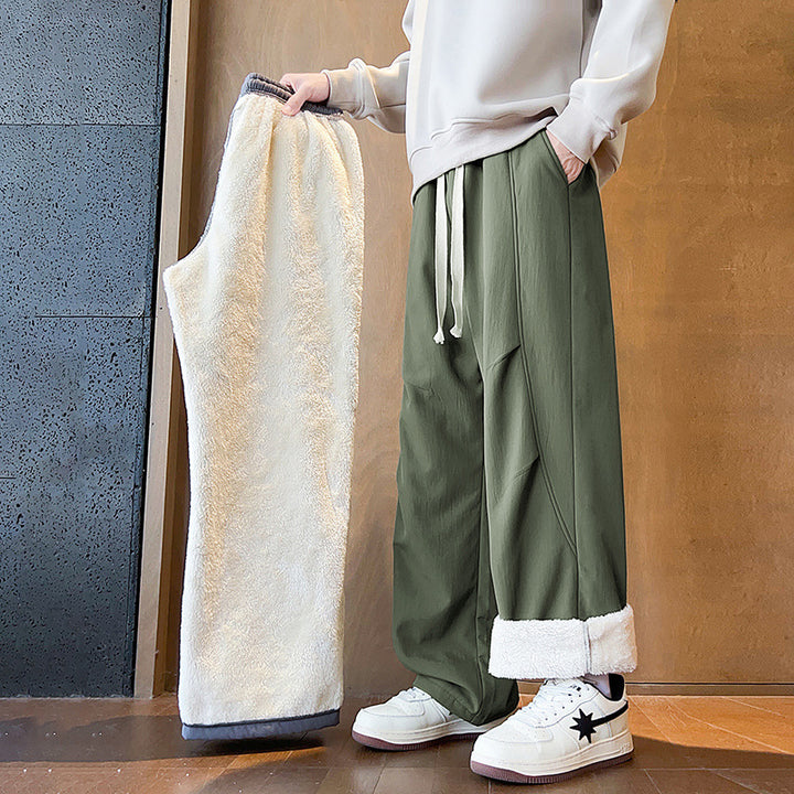 Damen Bequeme Fleece-Hose mit weitem Schnitt