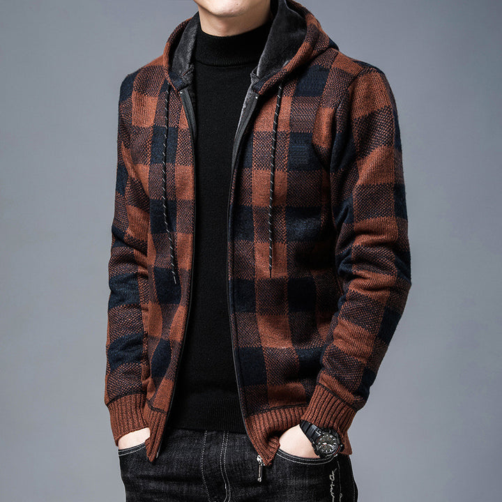 Herren Hooded Strickjacke Echoarchiv
