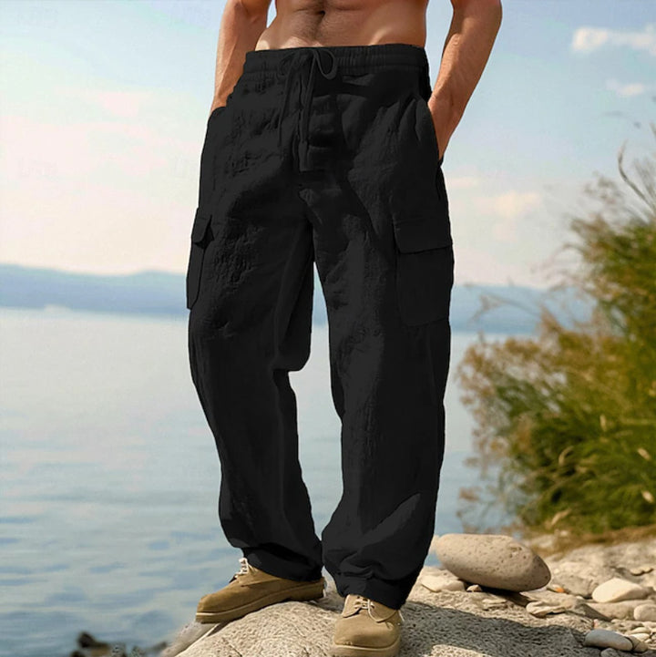 Herren Cargo-Hose mit vielfältigen praktischen Taschen und elastischem Bund Echoarchiv