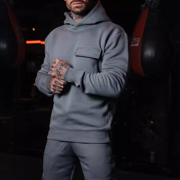 Herren sportlicher Hoodie mit praktischer Fronttasche Echoarchiv