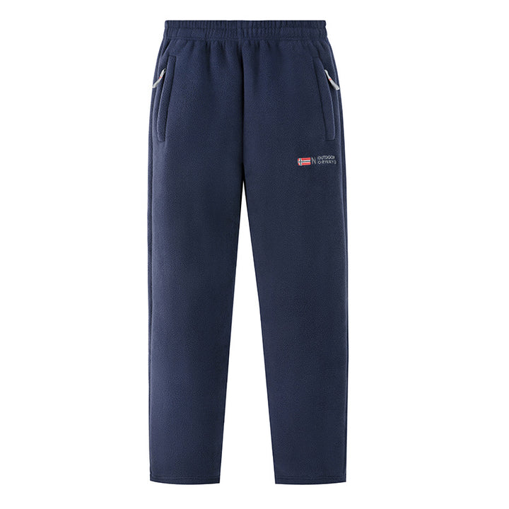 Damen Bequeme Thermo-Fleece-Jogginghose mit Gummibund und Reißverschlusstaschen Echo Archiv