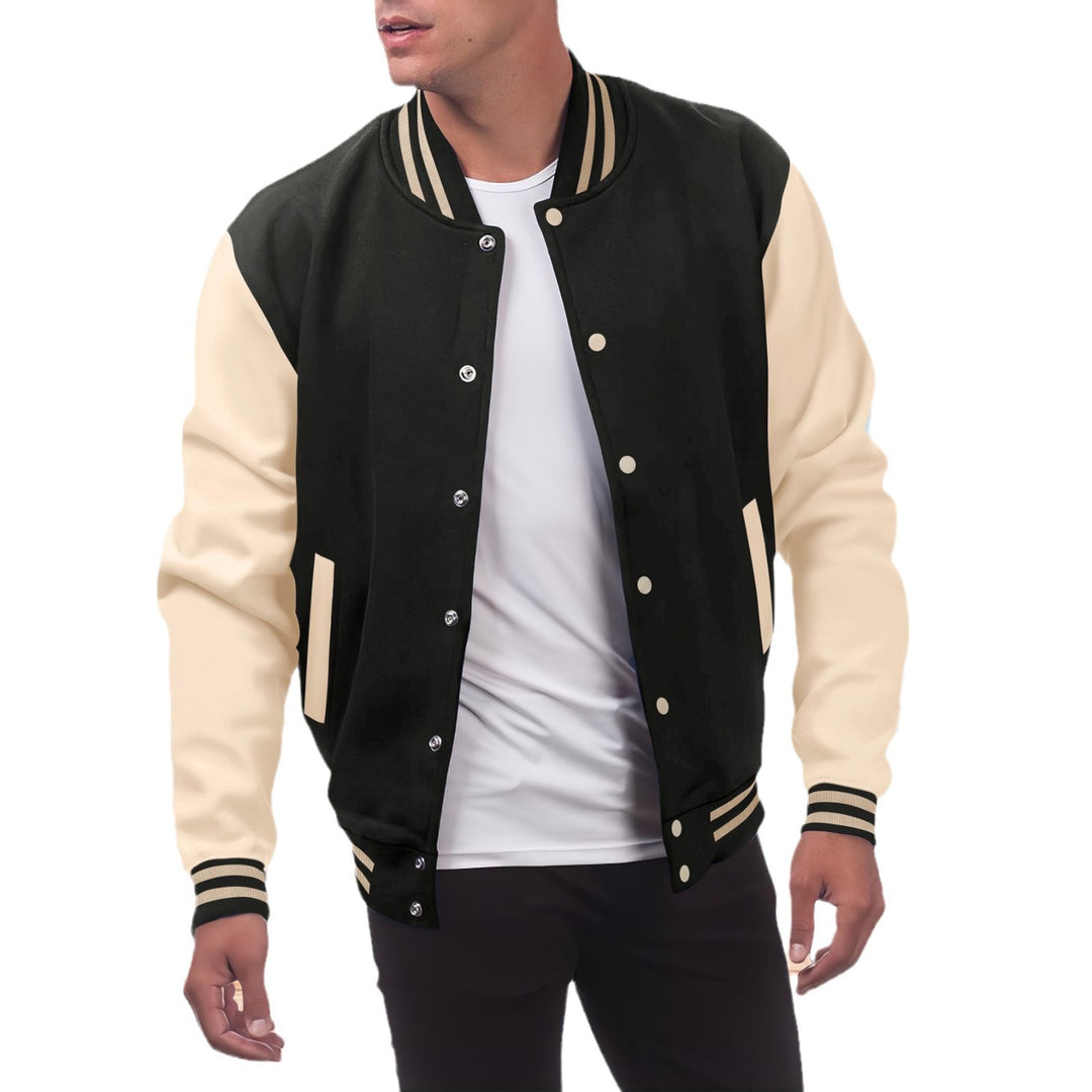 Herren moderne Collegejacke mit Kontrastärmel Echoarchiv