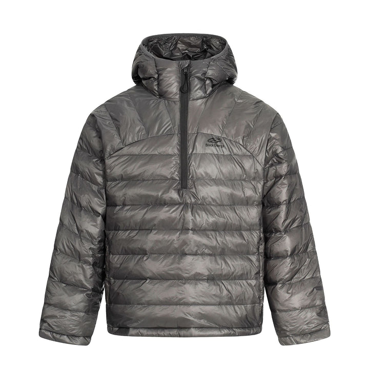 Herren Kurz geschnittener wattierter Halb-Zip Puffer mit Stehkapuze und ultraleichter Isolierung Echoarchiv
