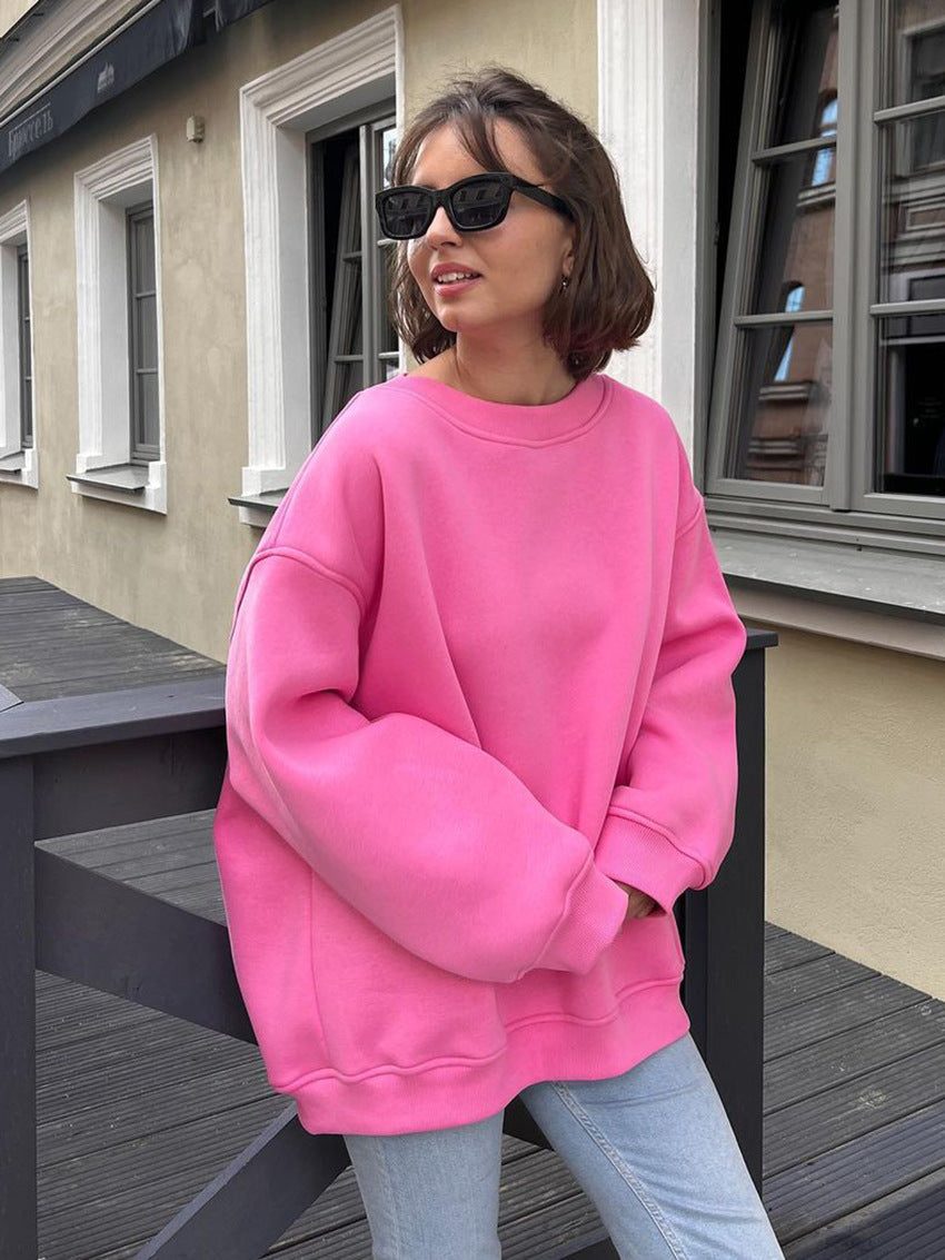 Damen Oversized SwEchoarchivtshirt im lässigen Stil mit übergroßen Ärmeln und elastischen Bündchen Echoarchiv