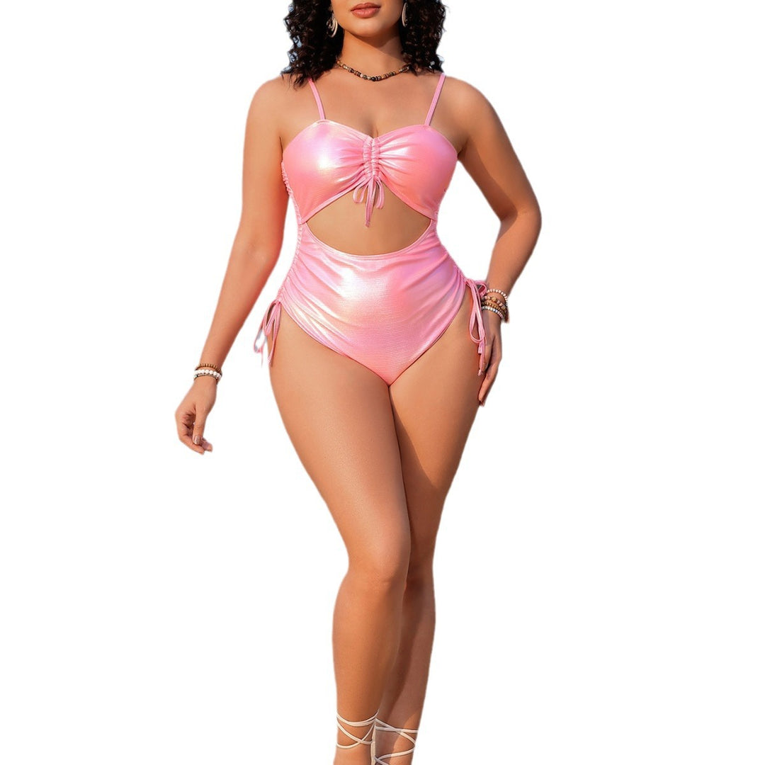 Damen Einteiliger Badeanzug mit aufregendem Cut-Out und Rüschen Echo Archiv