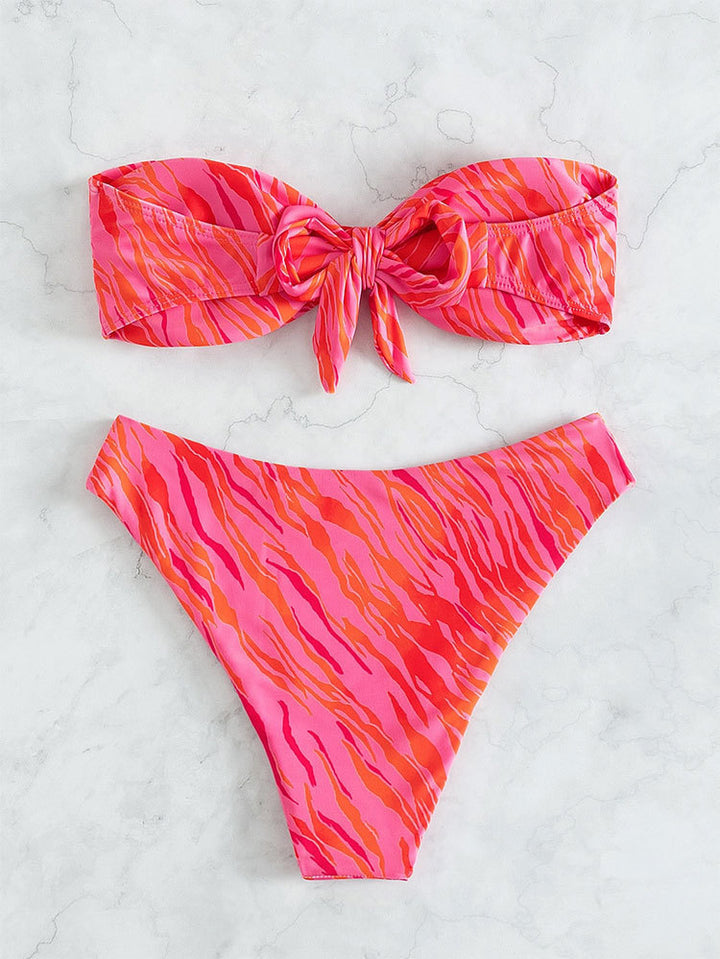 Damen Bandeau-Bikini mit anpassbarem Design Echo Archiv
