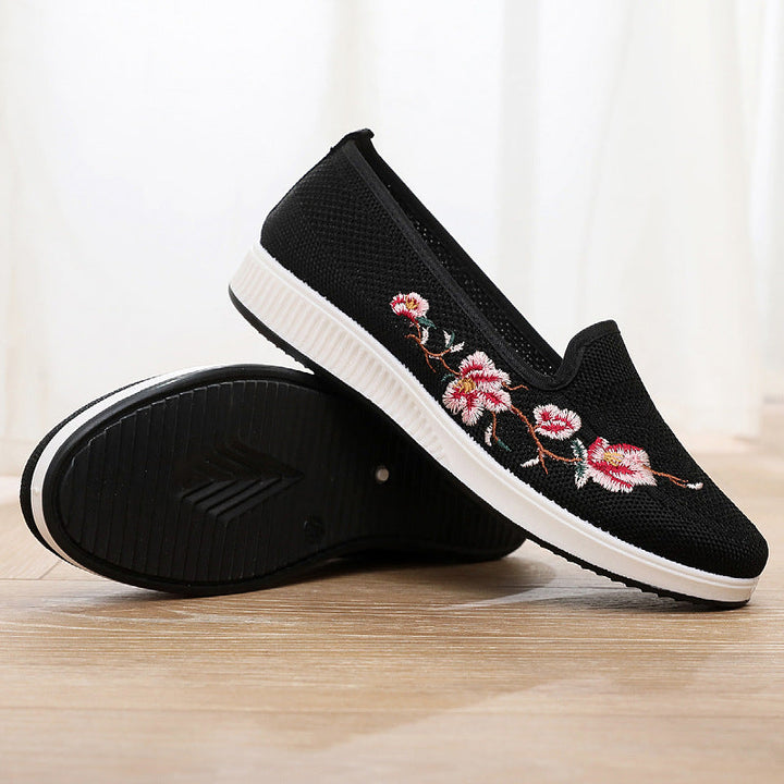 Damen Slip-On Sneaker mit floralem Stickmuster Echo Archiv