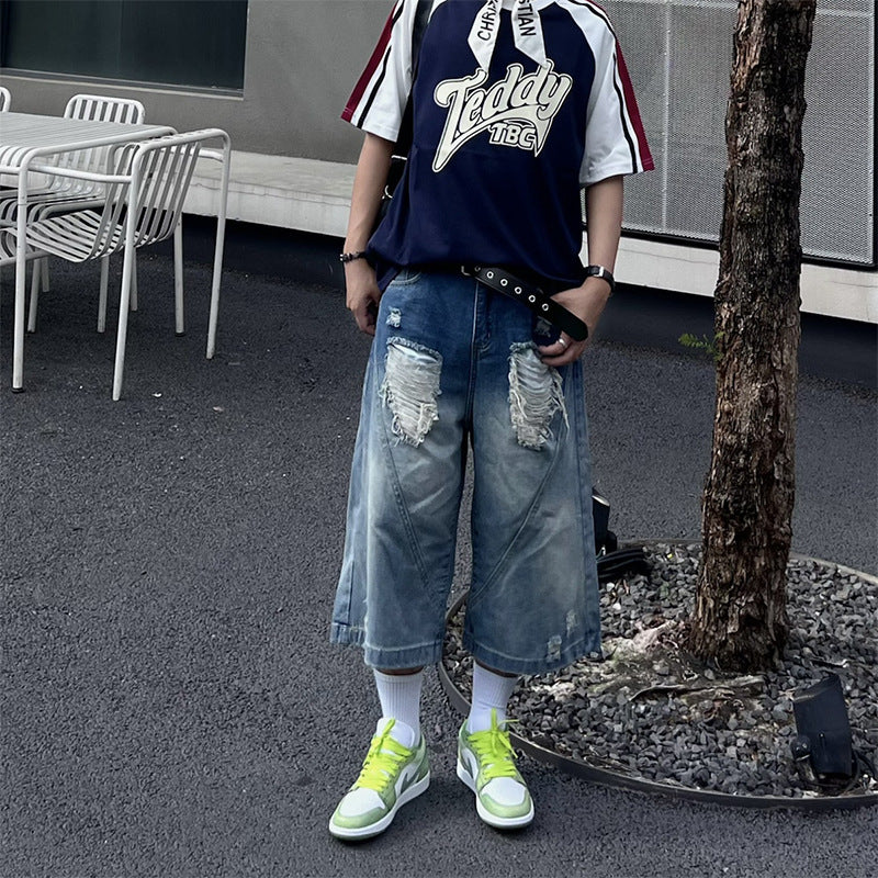 Herren Trendige Weitbein-Jeans Echoarchiv