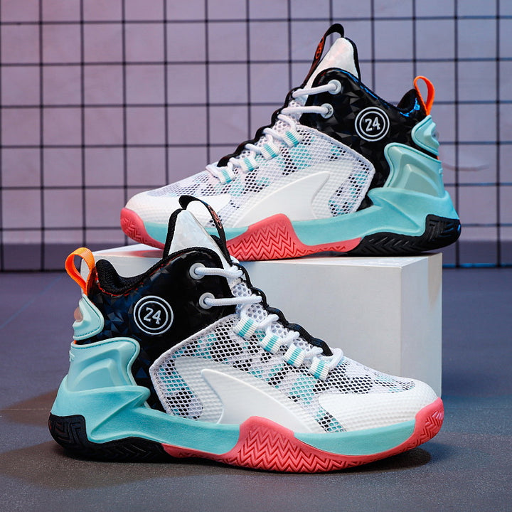Herren Basketball-High-Top Sneaker mit geometrischem Struktur-Obermaterial und griffiger Herringbone-Sohle Echoarchiv