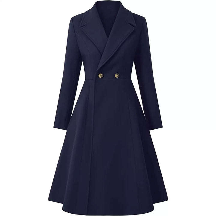Damen Tailliertes Mantelkleid im A‑Linien‑Tailoring aus Wollmix mit schmaler Taille und ausgestelltem Rock Echoarchiv