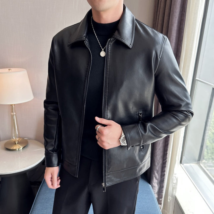 Herren Klassische Lederjacke Echo Archiv