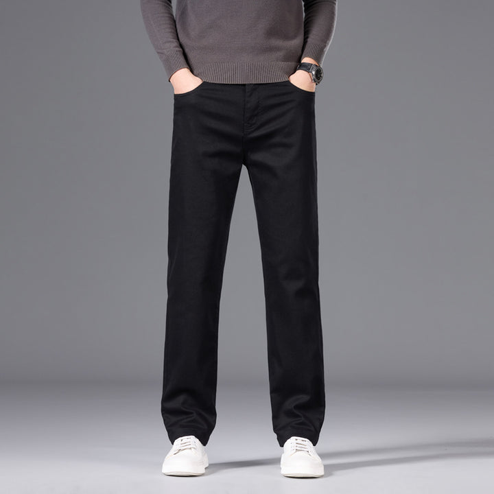 Herren Entspannte Baumwoll-Twill-Chinohose mit geradem Bein Echo Archiv