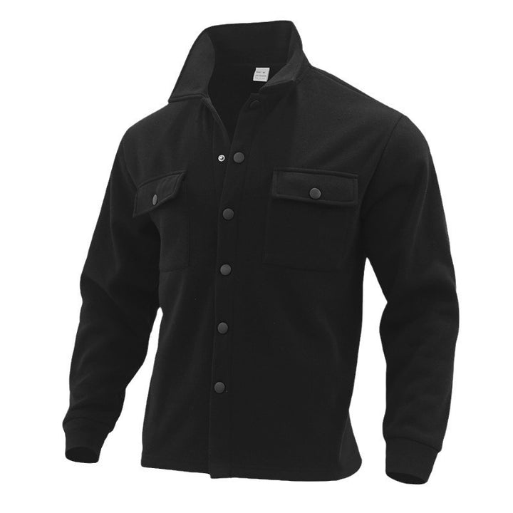 Herren Overshirt-Jacke im Shacket-Stil mit aufgesetzten Brusttaschen Echoarchiv