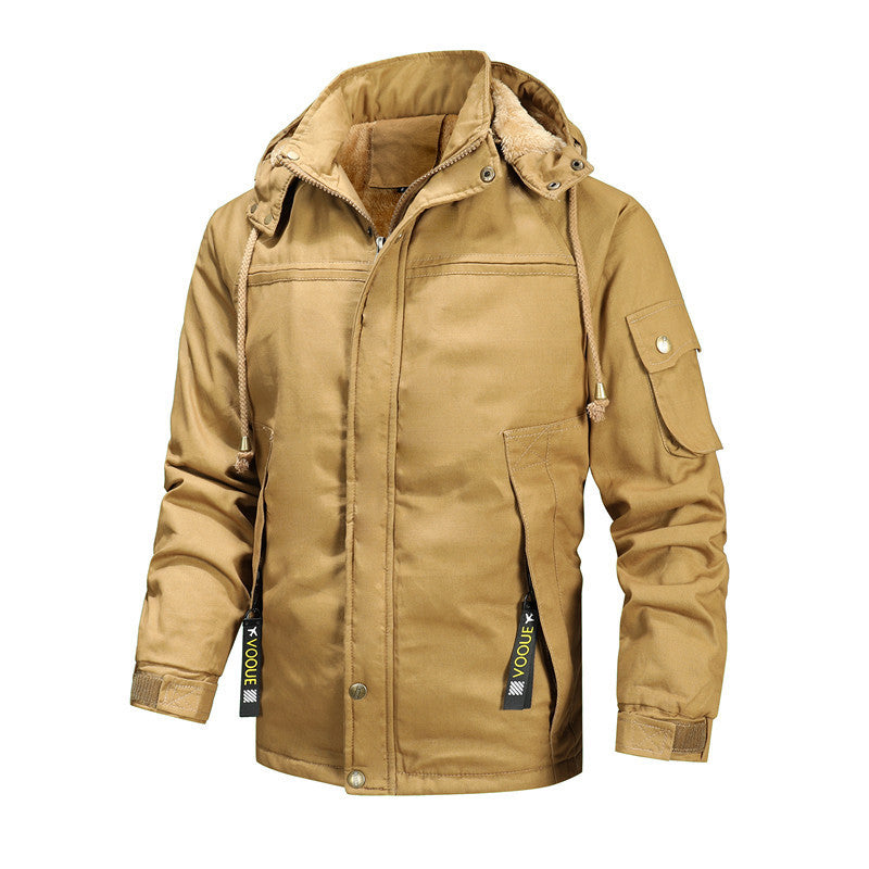 Herren Thermo-Fieldblouson mit abnehmbarer Kapuze, Sherpa‑Innenfutter und Ärmel‑Pattentasche Echo Archiv