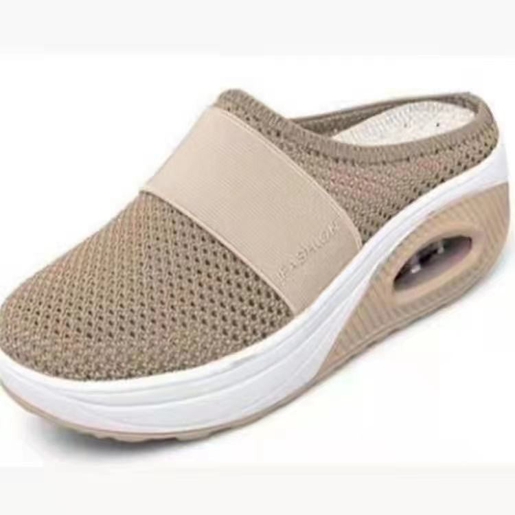 Damen Atmungsaktive Strick‑Mule mit Luftkissen‑Plateau Echo Archiv