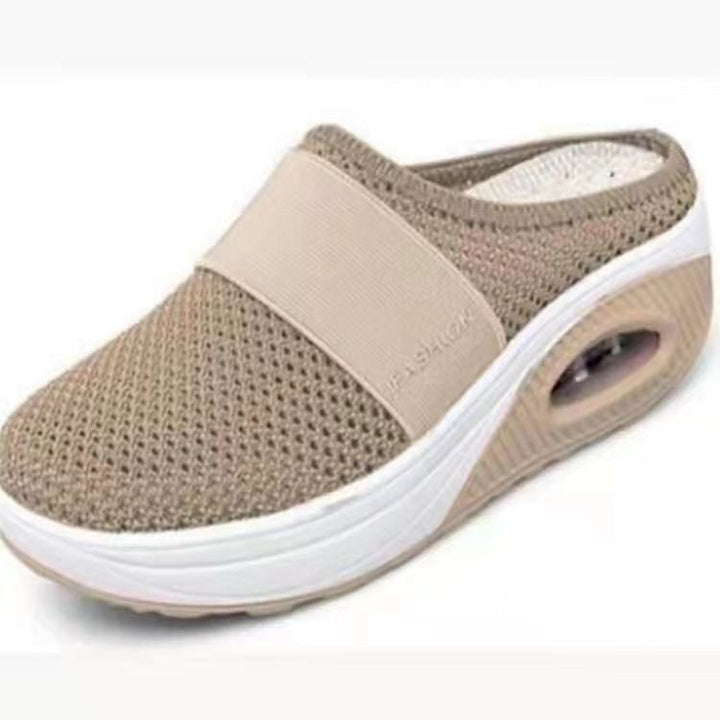 Damen Atmungsaktive Strick‑Mule mit Luftkissen‑Plateau Echo Archiv