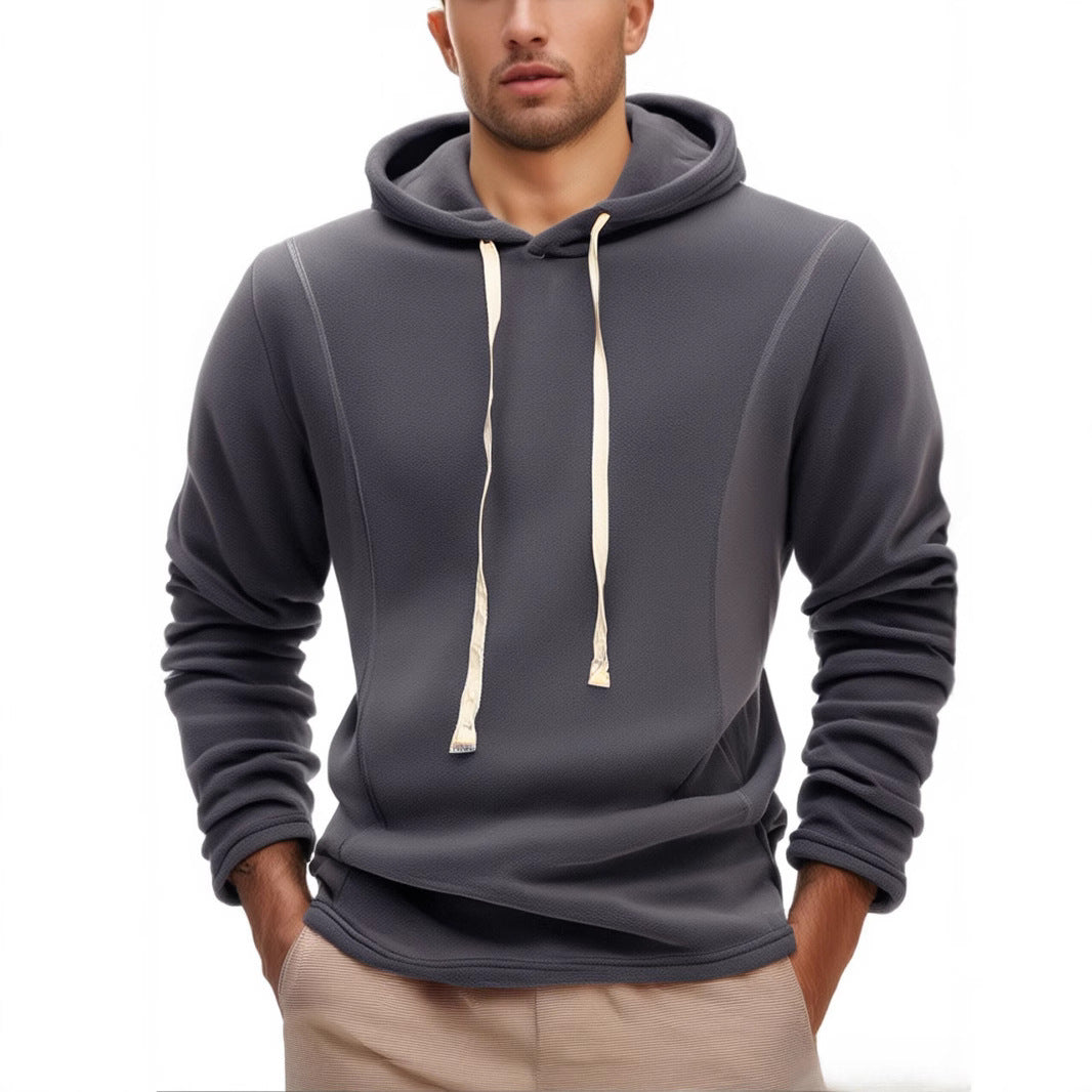 Herren Fleece Kapuzenpullover mit modischem Schnitt und seitlichen Reißverschlüssen Echoarchiv