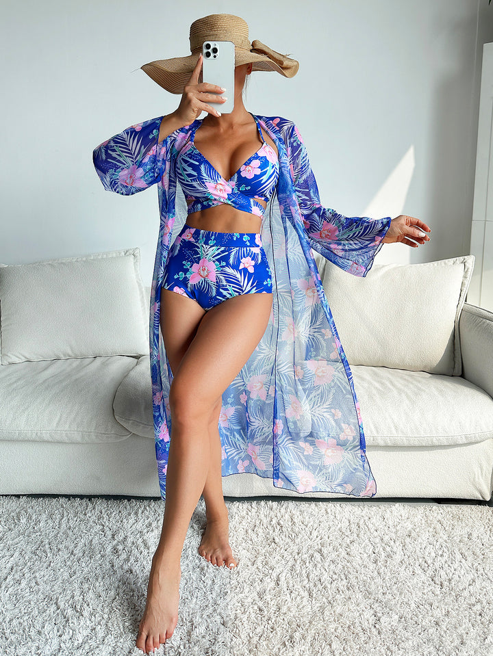 Damen Bikiniset mit floralem Kimono Echo Archiv