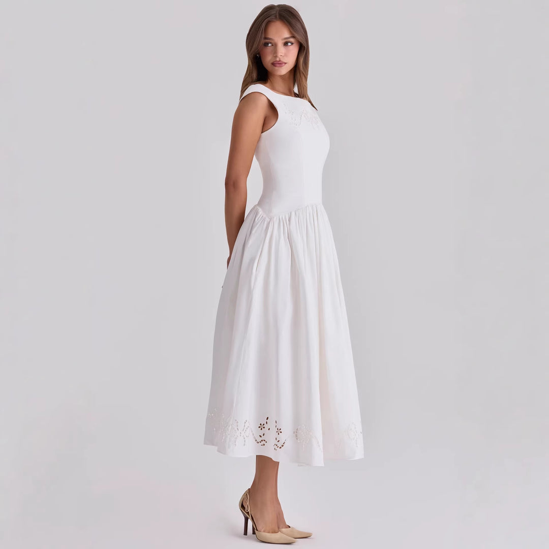 Damen Elegantes Midi-Kleid mit incisierten Details Echo Archiv