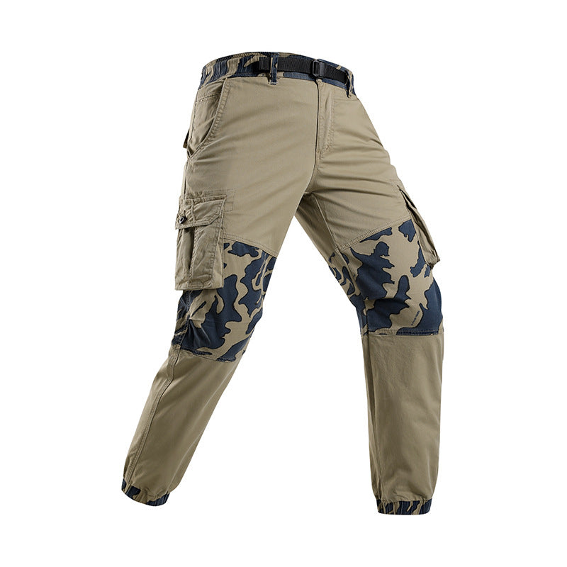 Herren Robust‑Tactical Cargohose mit Camouflage‑Kniepaneelen, Elastischem Saum und Utility‑Taschen Echo Archiv