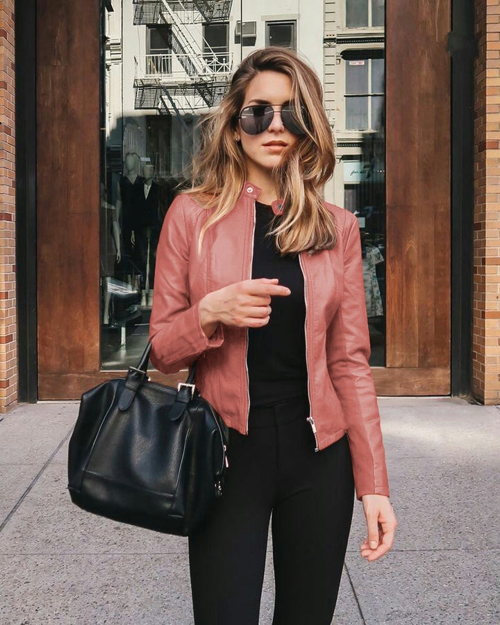 Echoarchiv | Stylische Bikerjacke Aus Leder für Damen