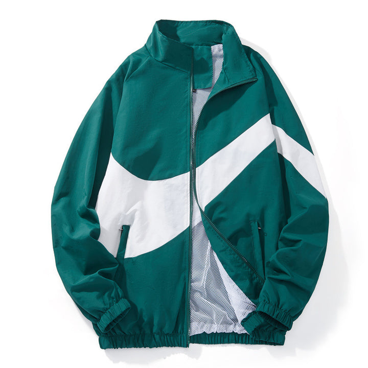 Herren Sportliche Übergangsjacke mit hohem Kragen und seitlichen Reißverschlusstaschen Echo Archiv