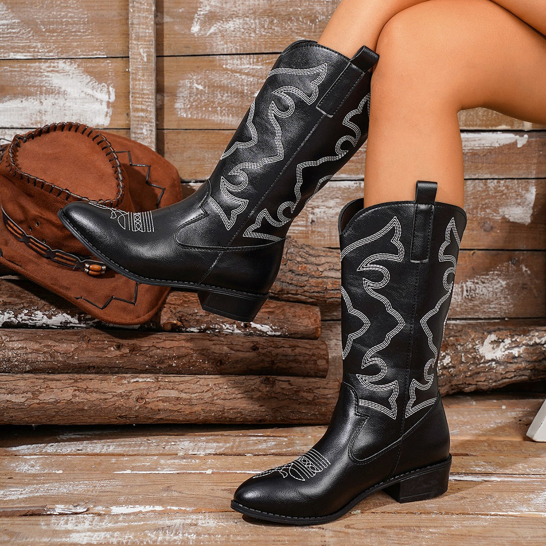 Damen Country Stil Western Stiefel Echo Archiv