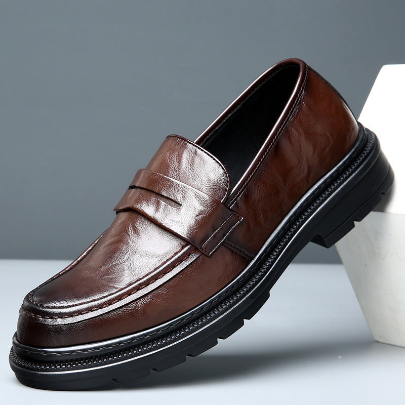Herren Elegante Ledermokassins mit rutschfester Sohle Echoarchiv