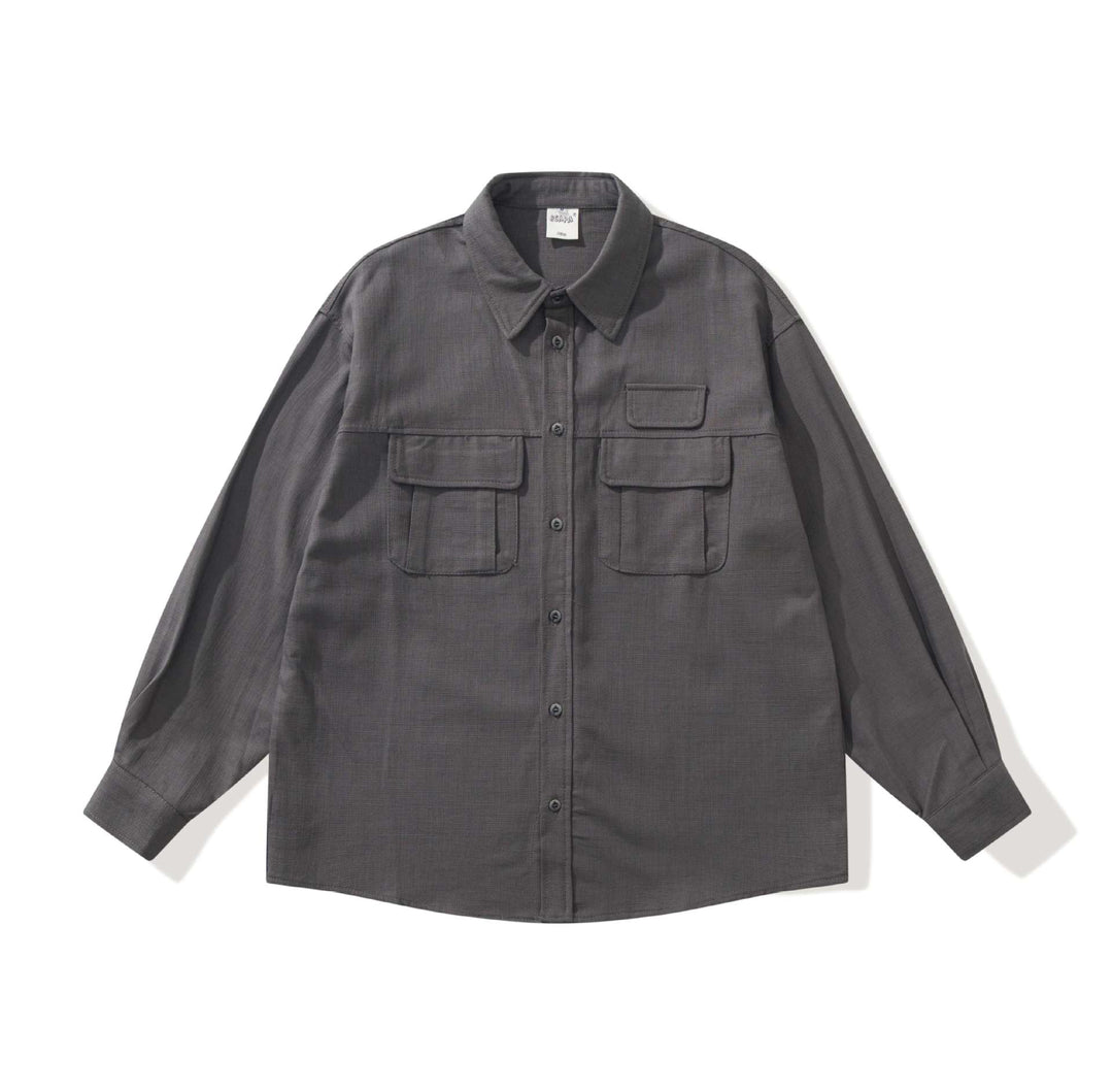 Herren Utility-Overshirt mit großen Pattentaschen und Boxy-Schnitt Echoarchiv