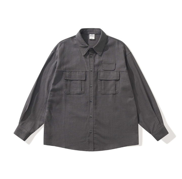 Herren Utility-Overshirt mit großen Pattentaschen und Boxy-Schnitt Echoarchiv