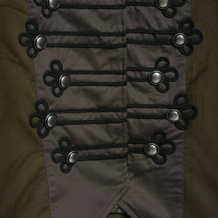 Damen Kurzjacke im Militärstil mit Stehkragen, Zierfrosch und Epauletten Echo Archiv