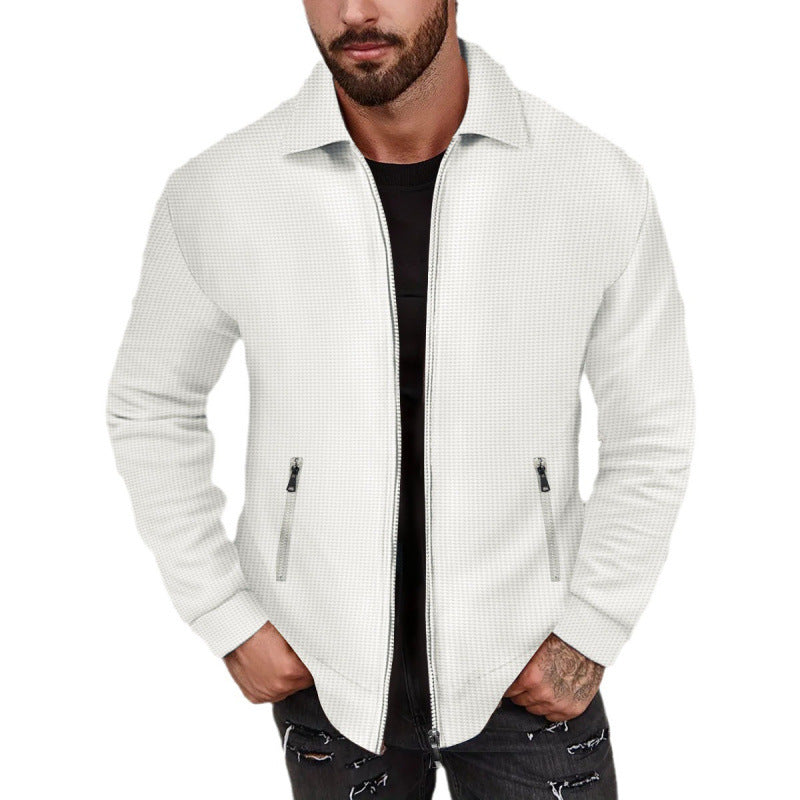 Herren modische SwEchoarchivtjacke mit strukturierter Oberfläche und praktischen Reißverschlusstaschen Echoarchiv