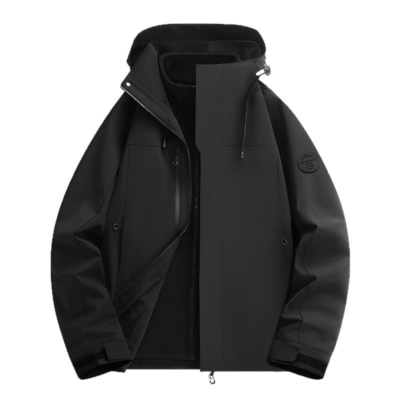 Unisex Wasserabweisende Softshelljacke mit Fleece-Innenfutter und Verstellbarer Kapuze Echo Archiv