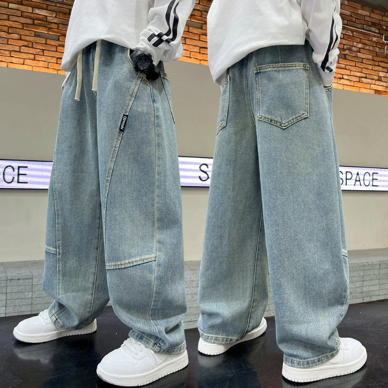 Herren lässige Utility-Jeans mit breitem Bein Echo Archiv