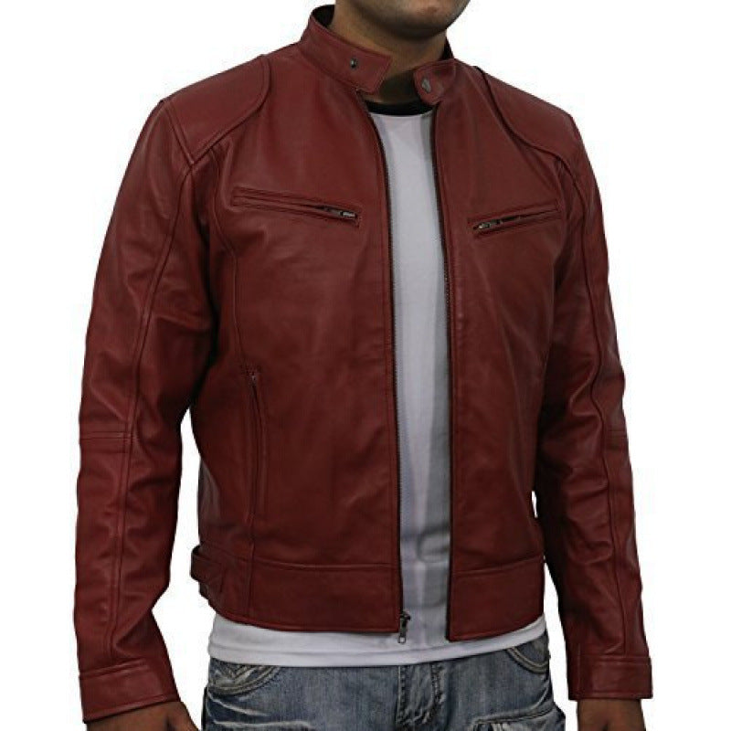 Herren hochwertige Biker-Lederjacke Echoarchiv