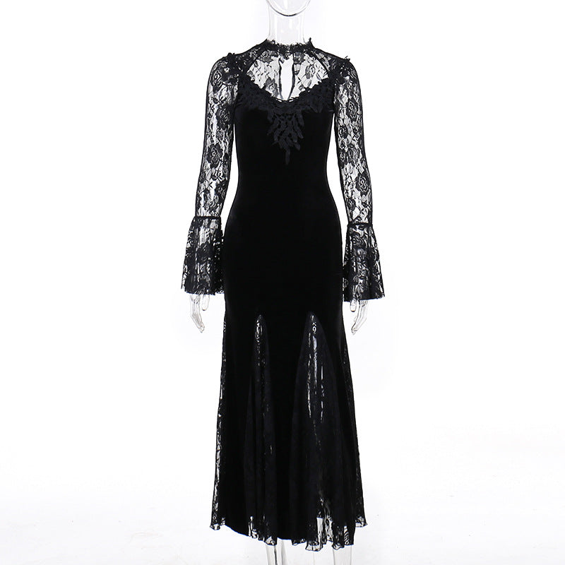 Damen figurbetonte Bluse mit Rüschendetails und Schnürung Echo Archiv