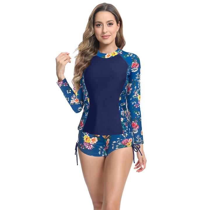 Damen Hochleistungs-Surfuanzug mit floralem Design Echo Archiv