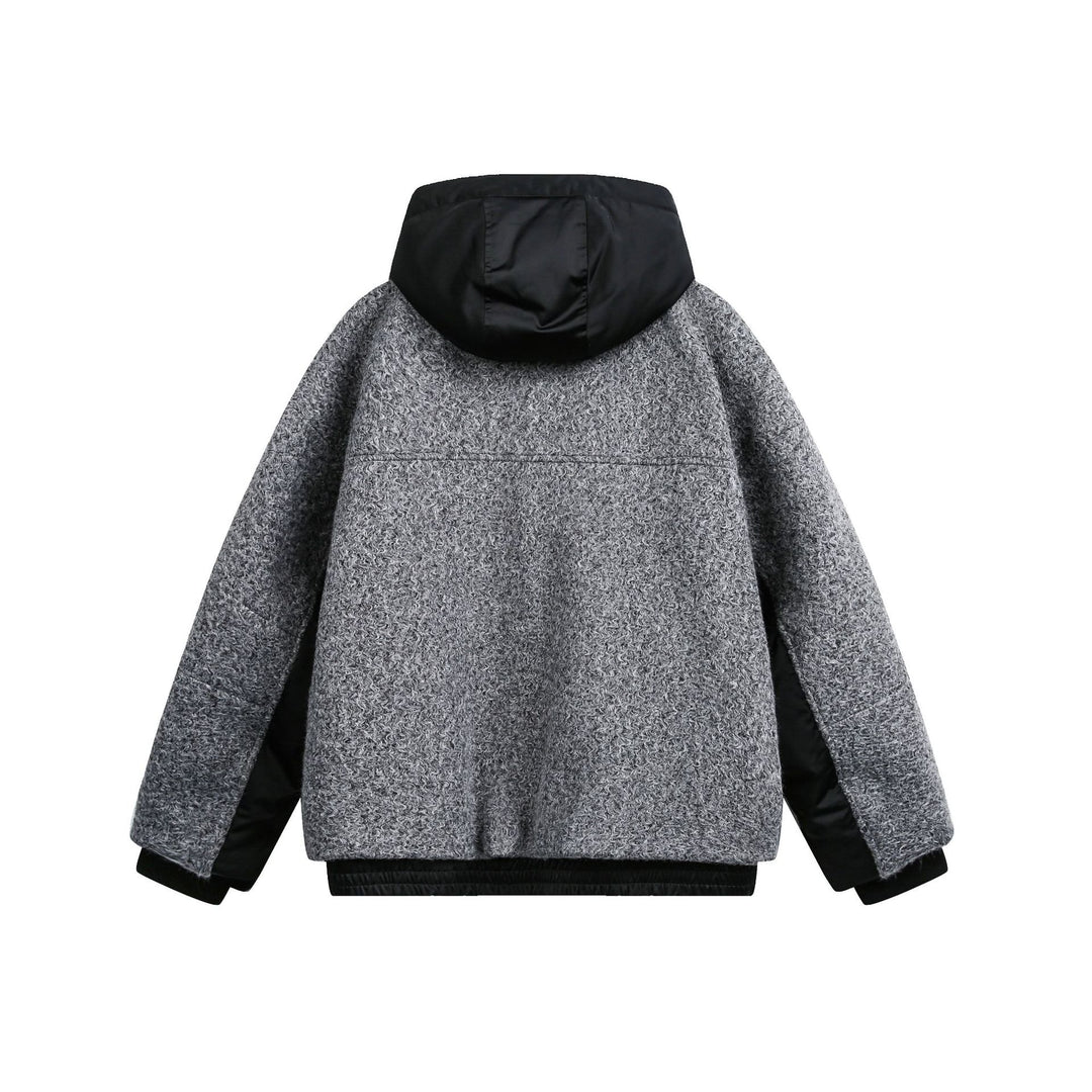 Damen Oversize Wollmix Bomberjacke mit gesteppter Kapuze Echoarchiv